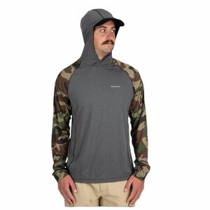 SIMMS SolarFlex Hoodie Gray Camo Size XL